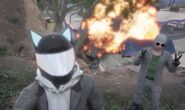 Yuno and Gloryon selfie as Lottie blows up a gas station
