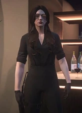 Black dress shirt/slacks outfit