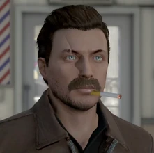 Pred grows his hair out shortly after becoming Chief of Police