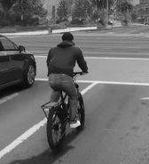 Ventura biking to work alone without his daughter Jenna Mustard February 19th, 2025