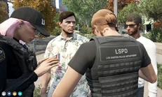 Pred and Nino meet with Chief of Police, Moss and Lieutenant, Maxwell