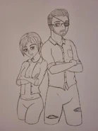 Cleo and Bundy Art by aulyos