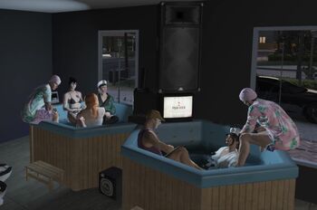 Cuzzi time with Eve and The Guild