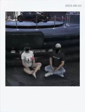 Ash and Alex chilling at the casino Polaroid (2023-08-03)