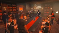 Edgar, Jay Hobbs, Wade Wilson, Flops Rainman, Jordan Bones, Jordan Elmore, Apple, and Twinkles in a debriefing with Mr. Blue after their successful "Operation Moving Metal" mission for The Faceless April 11, 2025