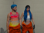 Aaron and Erin after DOC dyed their hair in prison