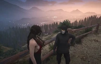 Emily catching up with her dad, Nomad