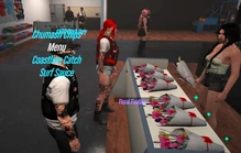 The "Chumash Chips" and "Floral Fixation" booths in the Kortz Mall January 13, 2025