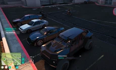 Delivery vehicle driver Wally, passenger/hacker V, Mason, Faraday, Marty, and Gareth in the Raiders MC's first-ever Fentanyl Hot Run July 7, 2025