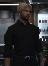 Black dress shirt attire (formal)