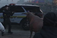 Cowpium gets shot by a cop