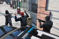 Mason and Wally robbing LSPD policeman Perry Falken for the third and final PD badge February 19, 2025