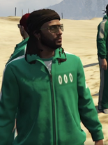 Jesus in his Squid Games tracksuit