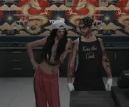 Cassie and Ventura work a shift at Big Dawg Noodles together.