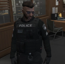 Black Long Sleeves + Vest Sergeant Uniform (Short Hair)