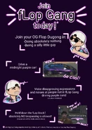 The recruitment advertisement for fLop Gang