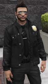 Black LSPD Sergeant Jacket Outfit