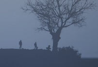 Silhouette of Norman while visiting Baas' purgatory.