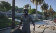 Clem doing sanitation