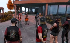 Wade, Wally, V, and Duke intentionally standing in for the ADMC during their gun drop for Dax and the Ravens MC October 29, 2025