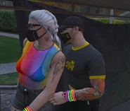 Lloyd & Evie hanging out at the Pride Event
