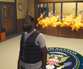 4Head infront of an on-fire MRPD May 1, 2022