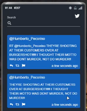 Humberto angrily tweeted and self-retweeted at Burger Shot regarding their trigger happy security staff.
