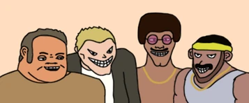 Sven, Speedy, Lang, and Bogg fanart of their fishing heist by u/kolpet2 on Reddit.