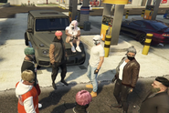 Street Team & Hydra Gang chillin' at the gas station