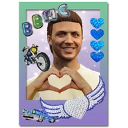 Barry Benson Valentine's polco trading card