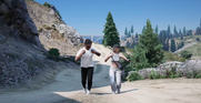 Leon and Raia Hiking