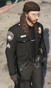 Black Long Sleeves Sergeant Uniform (Long Hair)