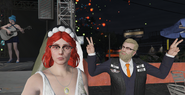 Lulu with her husband Blanden Haster at their wedding