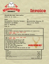 Invoice used in the investigation into Ammunition Crate Events
