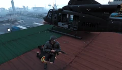 Last clown standing Kirk reaching the attack helicopter at the end of Mickey's cargo ship heist April 14, 2025