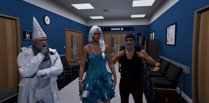 (L-R) Gandalf (Colombo), Cinderella (Angel), and Frodo (Pred) after Pred completed his quest to rejoin the LSPD