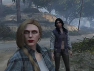 Veronica and Reina after attempting to climb Mount Gordo