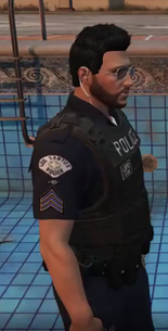 Old Look - LSPD Blue Short Sleeves + Vest Sergeant Outfit