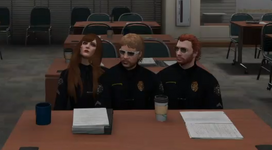 Ruby, Bones, and McNulty interview cadets