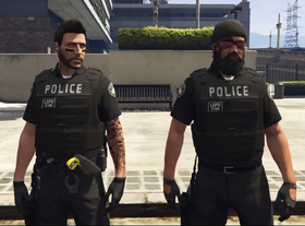 LSPD Black Short Sleeve Sergeant Outfit w/ Brian Knight