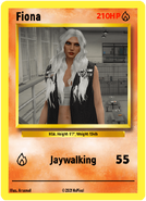 Fiona's NoPixel Trading Card Game card.