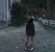 Cassie standing at the church on Route 68.