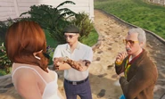 Helen with her two dads, Paul Highwater and Scott Highwater November 3, 2024