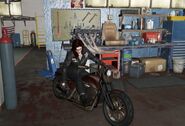 Lucy and her precious rat bike.