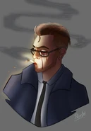 Smoking and Bleeding Art by PrismInk