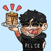 Pancakes Art by @sadlittlerubbie