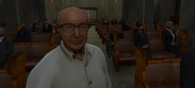 James at a Funeral, thinking it's a Wedding