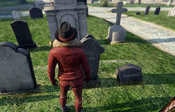 Italiano Kayden asks Tinklebottom's mother's tombstone why her son has no respect