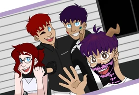 Ash, Arnie, Ace and Racoon Selfie Art by @foxpirate27