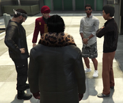 Eugene discusses with the Cleanbois some information regarding Lenny and the Burger Shot robbery.